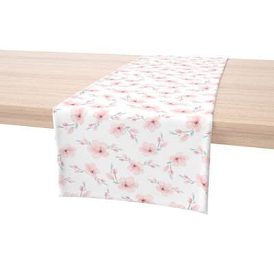 Fabric Textile Products, Inc. Table Runner, 100% Cotton, 16X108", Blooming Cherry Blossom