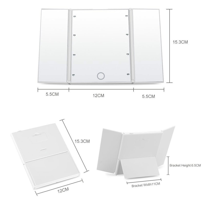 Dreadnaught Flat Mirror, White