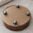 35.4" Round Faux Marble Tabletop Coffee Table