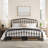 Valor Bed Frames Metal Platform Bed with Headboard-422472768-454352538