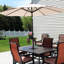 Parasol de marché 96 po avec DEL à énergie solaire Jericho - Beige-1051284180