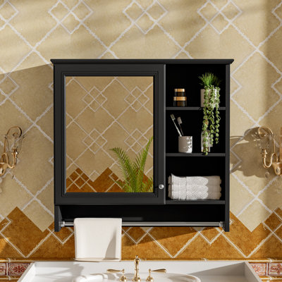 Armoire murale à miroir 30 po 2-en-1 avec tablette réglable 30 po