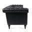 Canapé Chesterfield 84,6 po rembourré en similicuir avec accoudoirs roulés à 3 places et pieds en bois massif-683997151-733665532-733665474