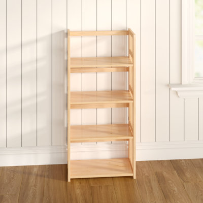 115 cm H x 54 cm W Solid Wood Etagere Bookcase