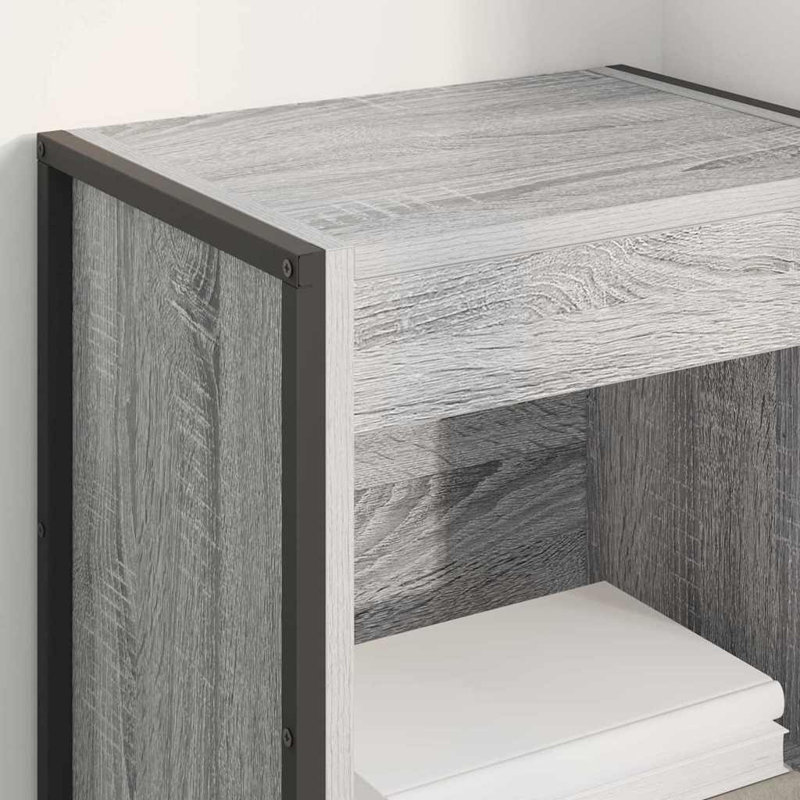 Steel Book Cabinet Bookcase, Grey Sonoma, (3 Shelves) 121cm. H x 40cm. W x 30cm. D