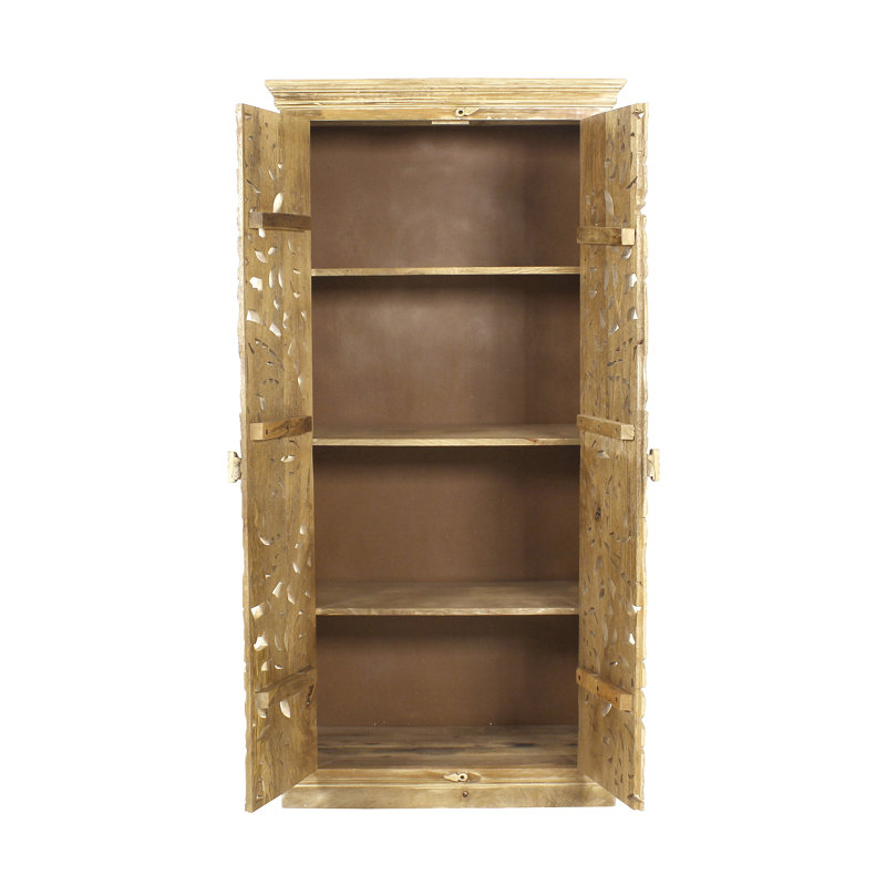 Francisque 2 Door Solid + Manufactured Wood Wardrobe