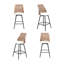 Swivel Upholstered Rattan Back Counter & Bar Stool-1362592448