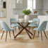 Ensemble repas 5 pièces avec table en verre trempé Aunnika