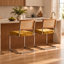 Chaise d'appoint en porte-à-faux avec dossier en rotin de canne et structure en acier-324923621