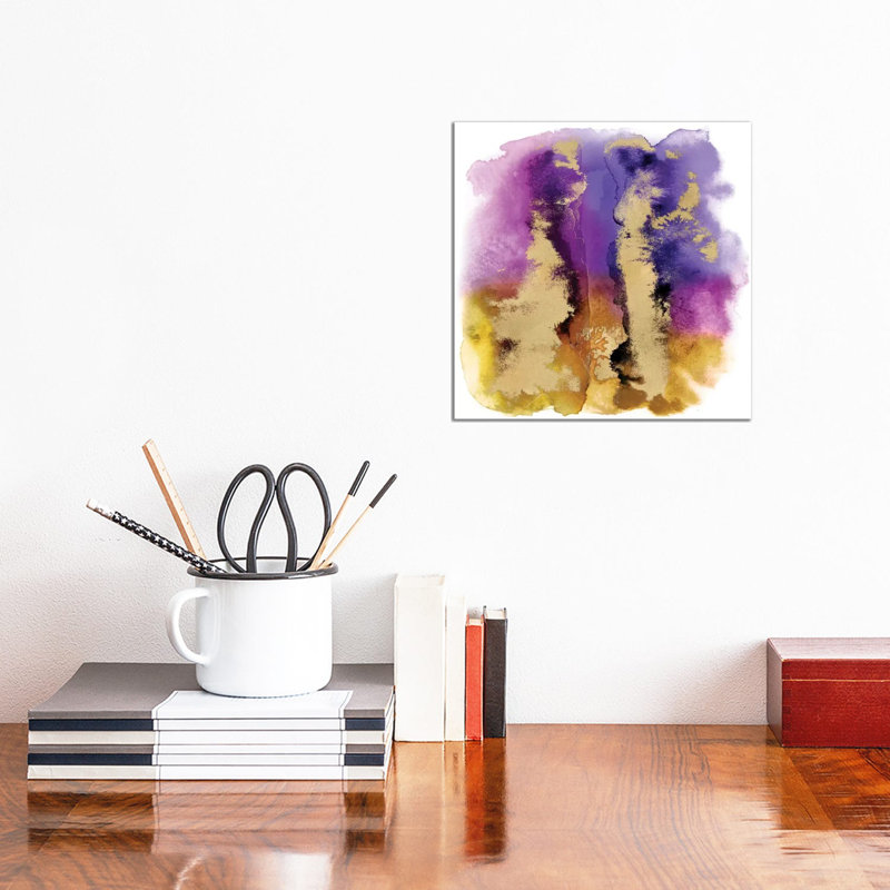 Magical Mist With Gold I by Bella Riley - Wrapped Canvas Painting, 30.48cm H x 30.48cm W x 1.91cm D