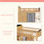 Lit mezzanine simple avec armoire de rangement, garde-robe et DEL-1838674980