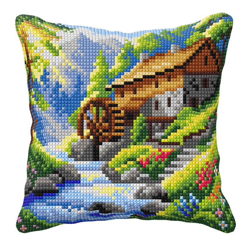 Cushion cross stitch kit Water Mill 99121