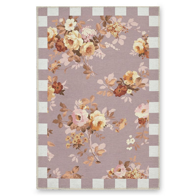 Wild Rose Washable Rug