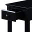 Élégante table d'appoint noire avec rangement - Fabrication en bois pour les petits espaces avec tablette inférieure-1577118717