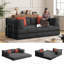 Canapé modulaire convertible, canapé-lit sur pied confortable avec accoudoirs pour le salon et la chambre à coucher
