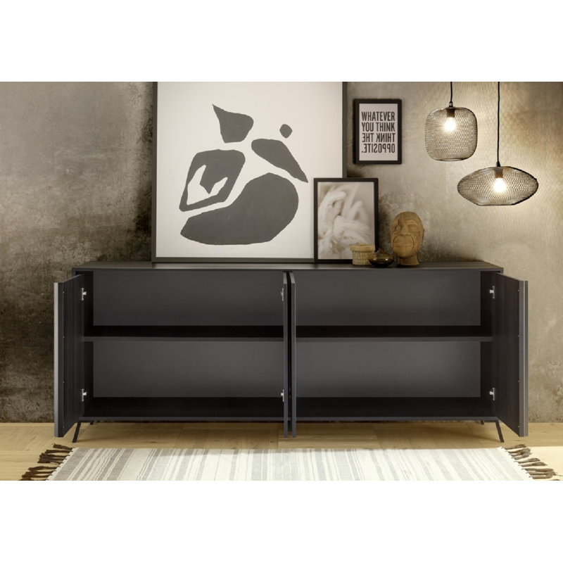 Brayde 205cm Sideboard, Black