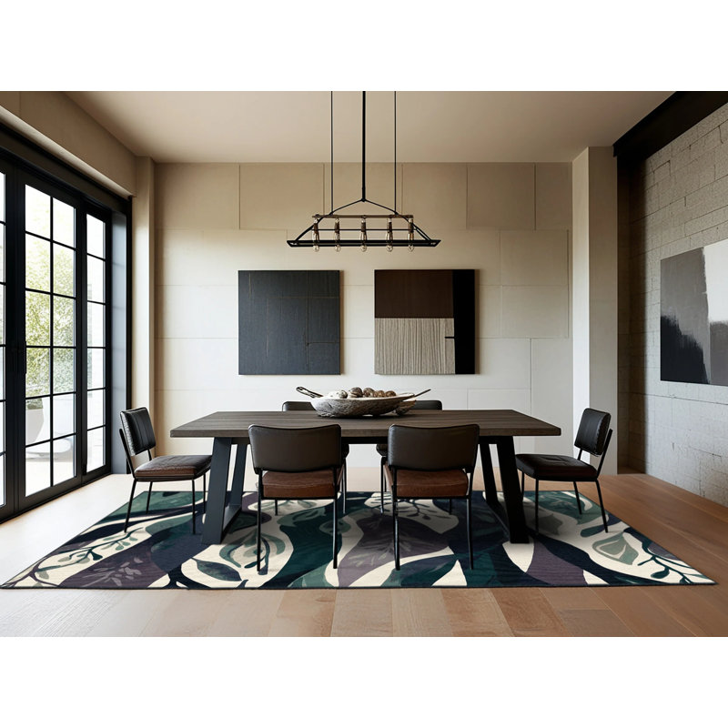 Golden Tendrils Rug, Square 7'