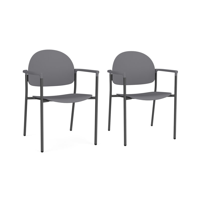 Chaise d'invité Chat Chat, Gris anthracite, Poly silex gris