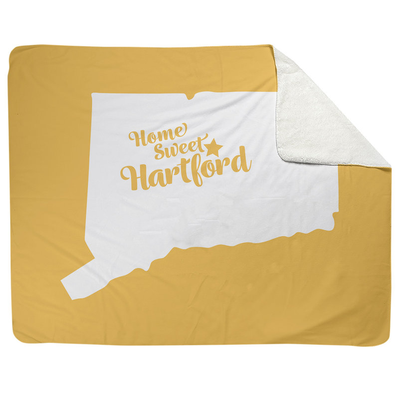 Jeté hartford connecticut polaire, l 52,5 po x L 62,5 po, Jaune