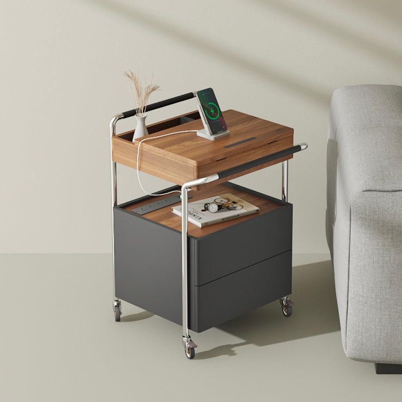 Table d'appoint multifonctionnelle avec rangement et multiprise CubeMove