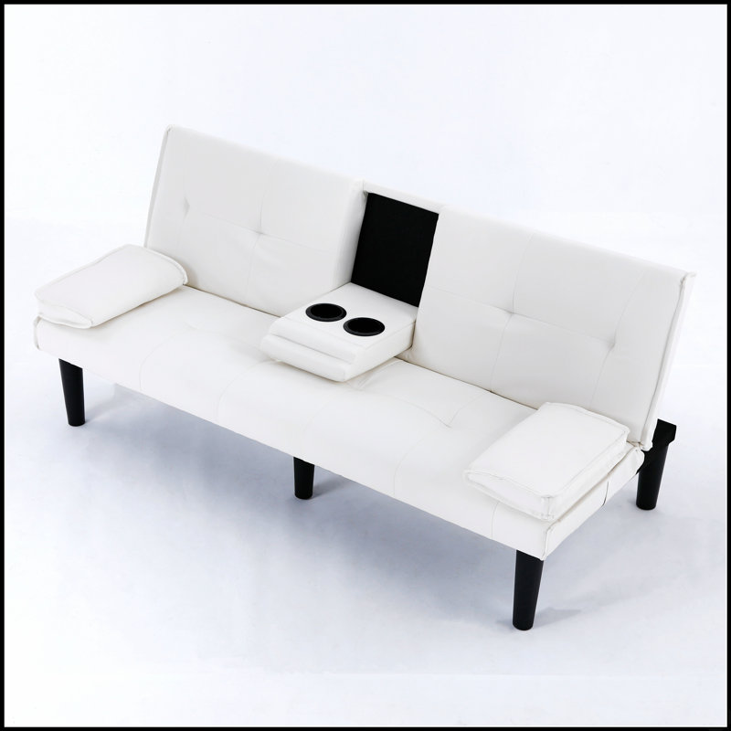 Canapé-lit pliable et polyvalent avec porte-gobelets pour la transformation des chambres d'amis et l'optimisation de l'espace dans les espaces de vie.