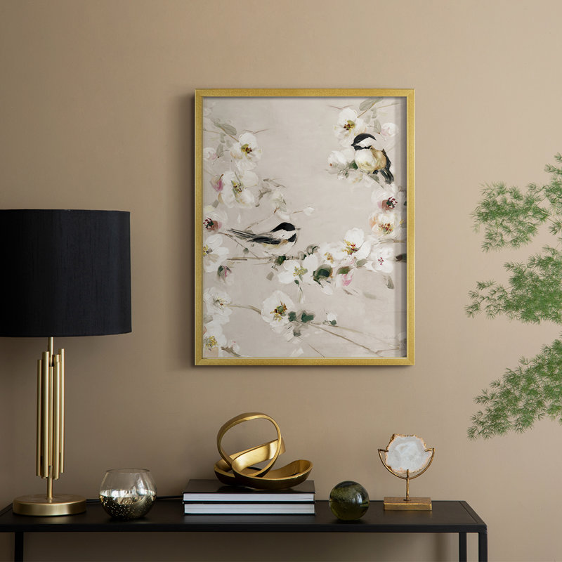 " Sweet Song Duo I ", 15" H x 12" W, Gold