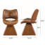 Chaise pivotante en cuir artificiel confortable-497523956