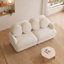 Canapé 68 pouces à 2 places avec 4 coussins décoratifs et tissu chenille 68 po