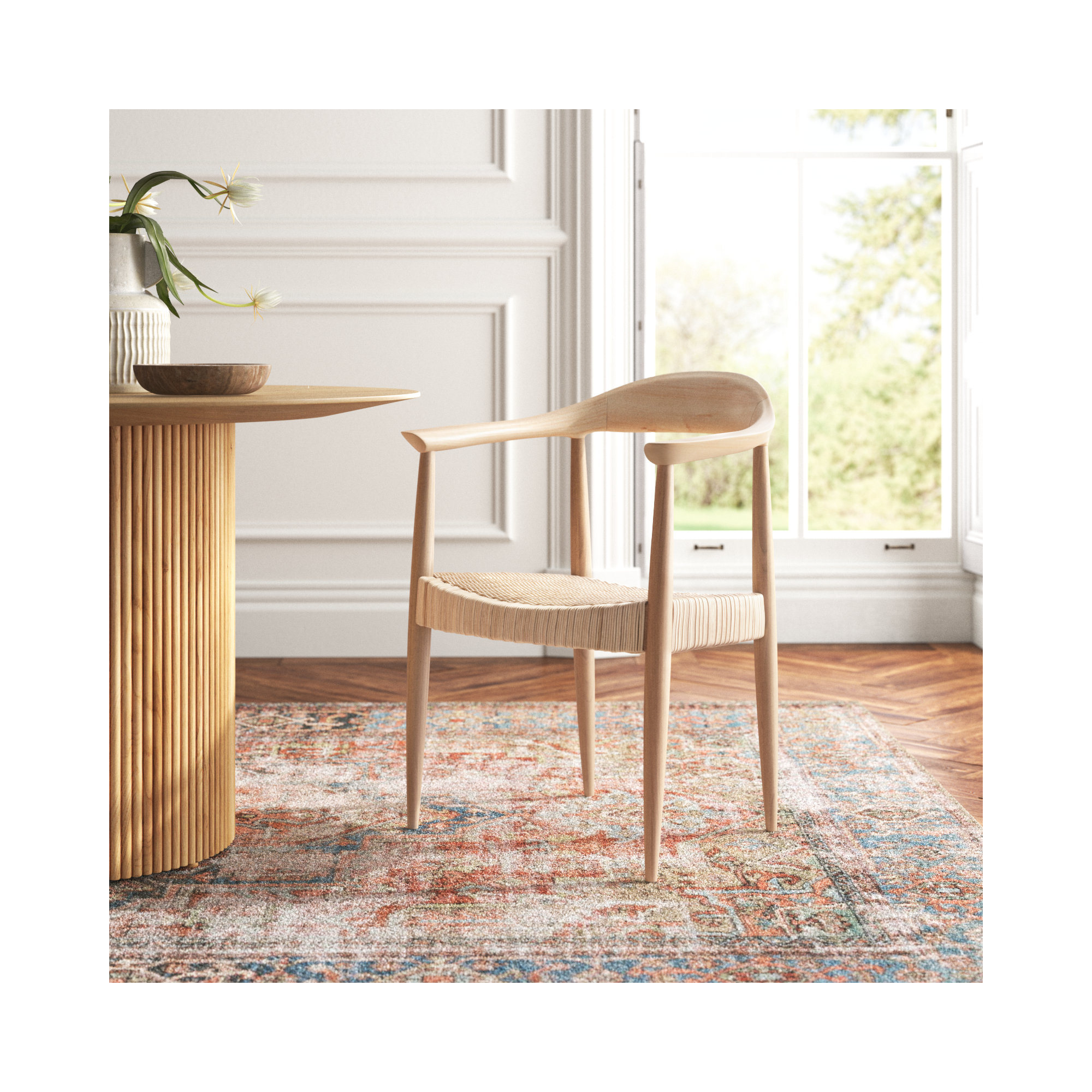 Ashanti 30.7'' Wide Teak Armchair