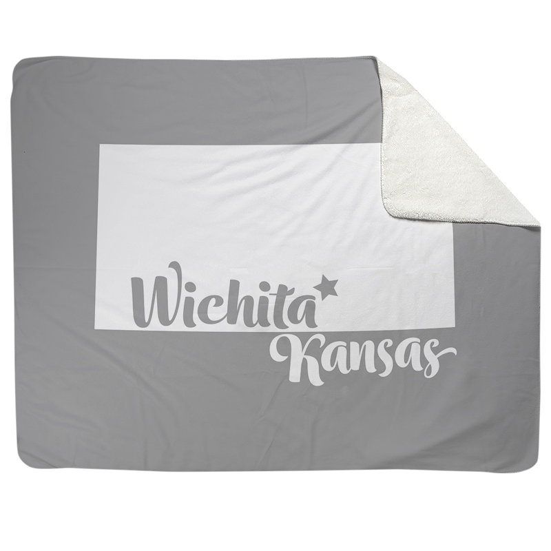 Jeté wichita kansas polaire, l 52,5 po x L 62,5 po, Gris