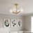 Adelyn 4-Light Gold Leaf Semi-Flush Mount