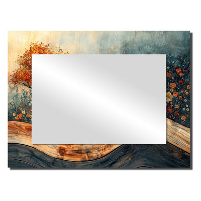 Wildflowers And Cactus Garden At Desert - Floral Mirror Wall Decor - Printed On Metal