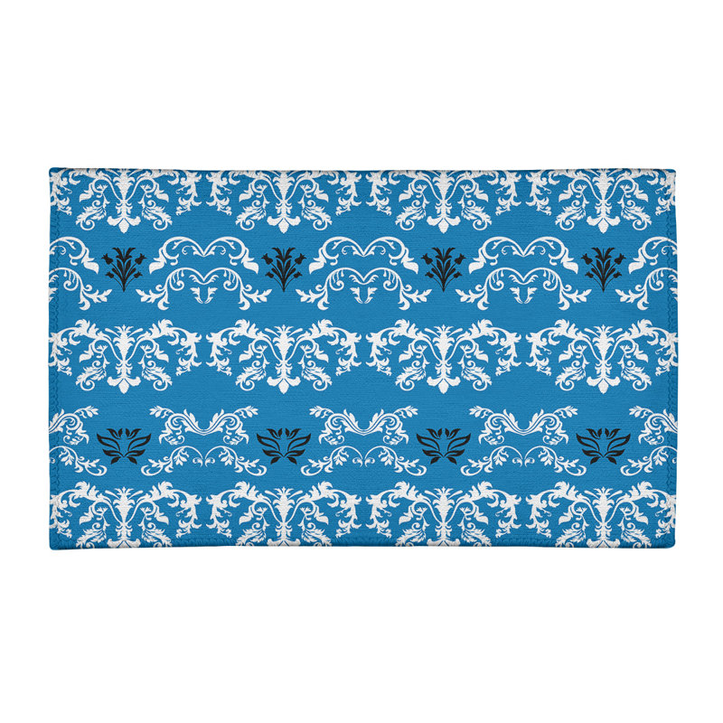 Damask Indoor Rug, Rectangle 4' x 6'