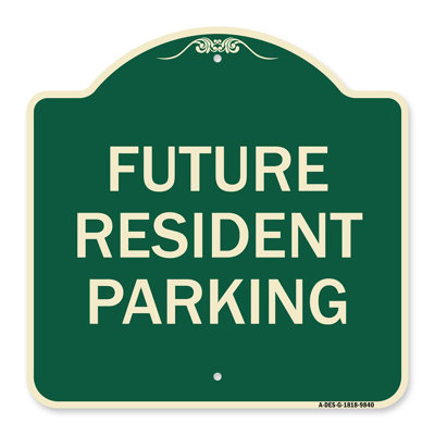 Enseigne Signmission Designer Series - Futur résident | Enseigne architecturale noire et argentée en aluminium de gros calibre 18 po x 24 po | Protégez votre entreprise et votre commune | Fabriqué aux États-Unis