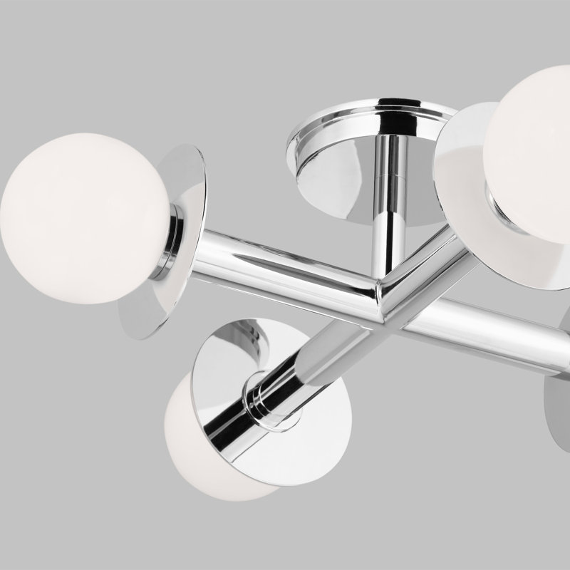 Nodes 4 - Light Semi Flush Mount, Polished Nickel