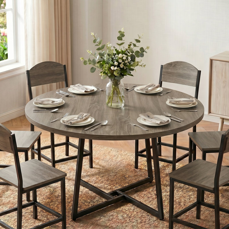 Table de salle à manger 6 personnes Garrell, Gray