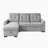 Wathan 90" 2-Piece Modern & Contemporary Chenille Sectional Sofa with Convertible Pull-Out Sleeper Bed, Reversible Chaise with Hidden Storage-688016893