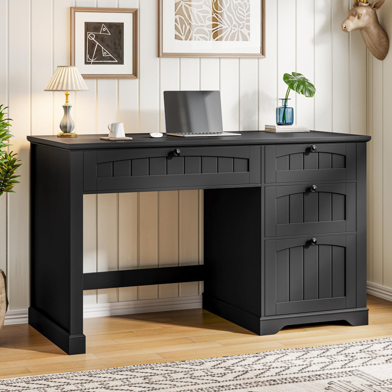 Bureau de direction de style ferme de 47 po avec 4 tiroirs