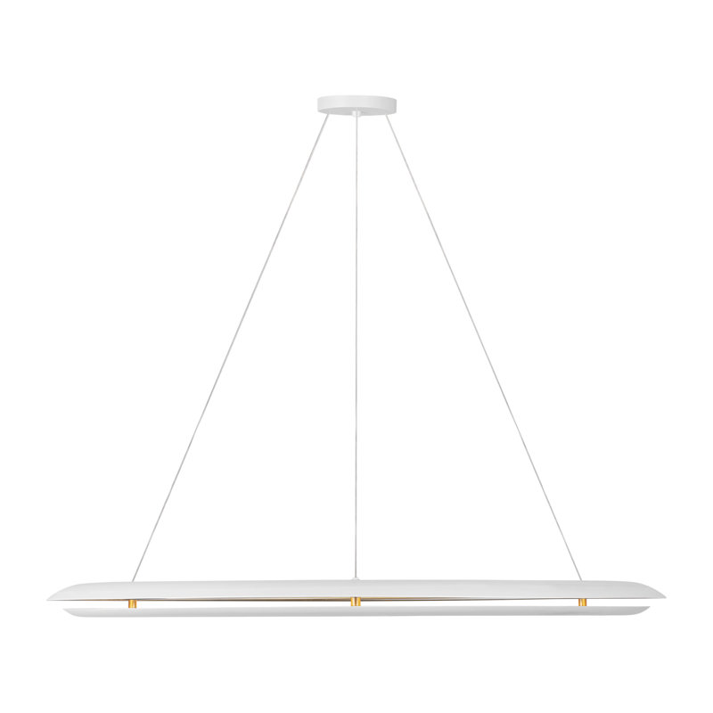 Lustre de salle à manger Chapo & Myers Cielo, H 2,375 po x l 42 po x P 42 po, Blanc mat, 45 W