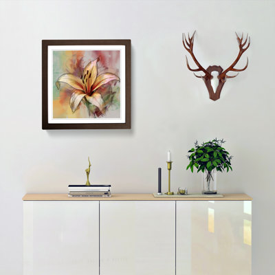 Lily Flower Gestural Art - Framed Print