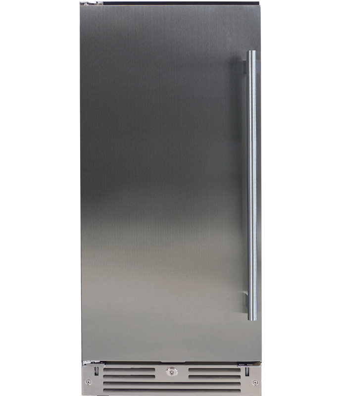 Outdoor Refrigerator 15" Solid Stainless Steel, Left Hinge