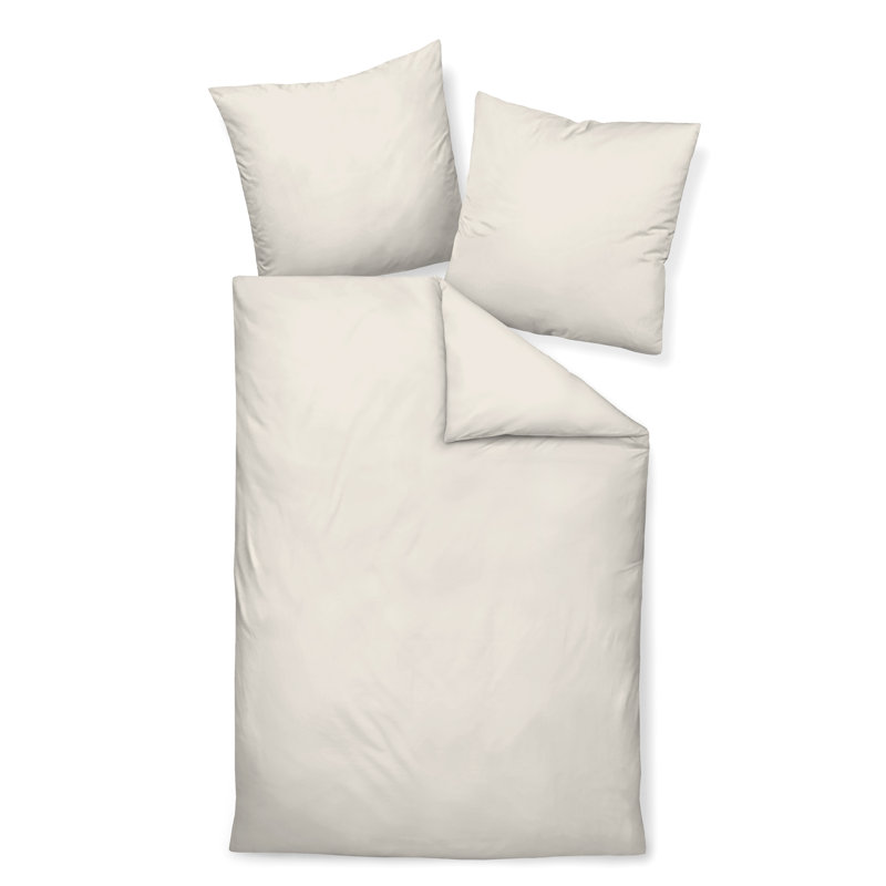 Colors Cotton Solid Colour Duvet Cover Set with Pillowcases Included, 200 x 200 cm - 2 Pillowcase (80 x 80 cm), Light grey