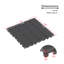 Paquet de 44 tuiles de patio à emboîtement pour terrasse - 12 x 12 pouces en plastique imperméable toutes saisons pour terrasse, piscine et balcon, gris