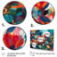«Rogar Red Vibrant Garden Symphony I», reproduction d'art sur toile florale-88525438-88525442
