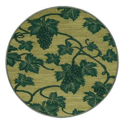 Washable Grape Vines Farm Area Rug