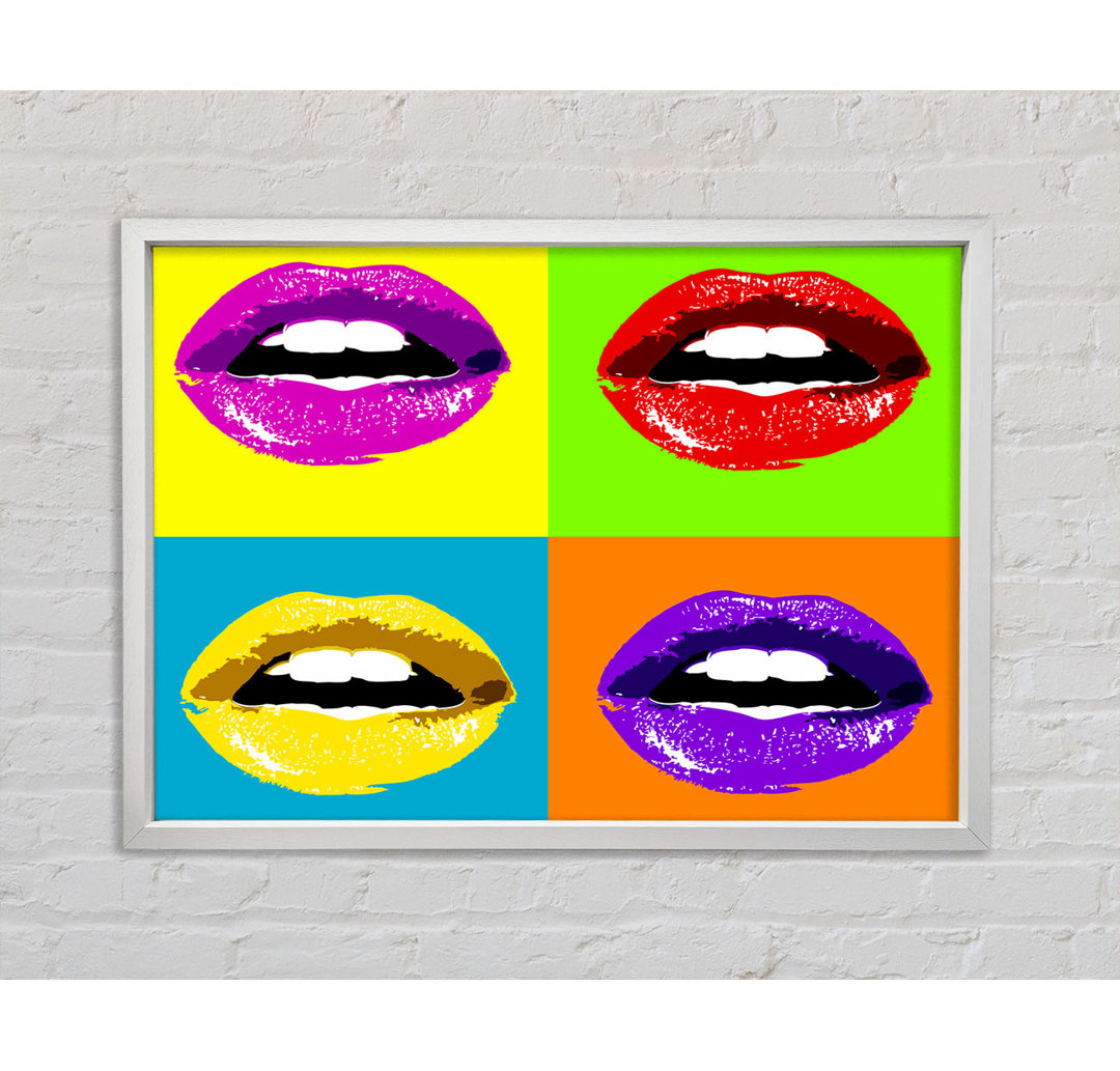 Vibrant Pop Art Lips - Einzelne Bilderrahmen Kunstdrucke auf Leinwand