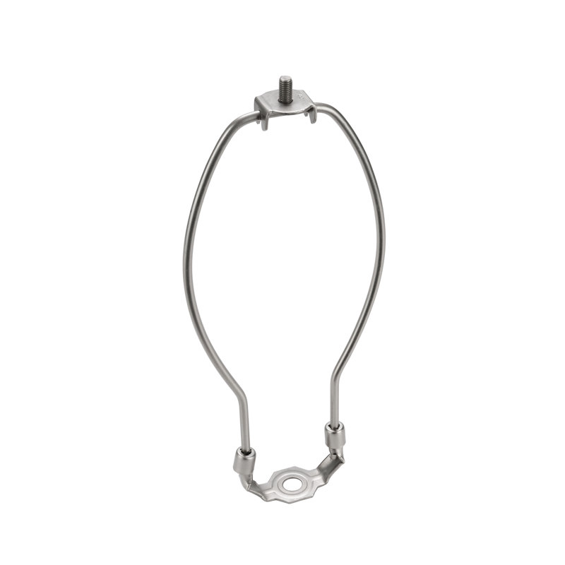 Lamp Harp, 9" H x 3.5" W x 0.8" D, Satin Nickel
