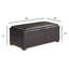 Banc de rangement en similicuir noir avec 2 repose-pieds latéraux et garniture cloutée capitonnée
