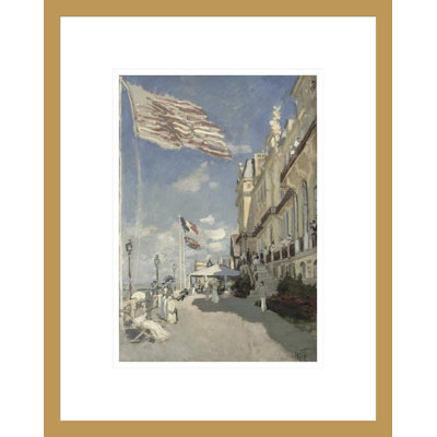 Hôtel des roches noires. Trouville par Claude Monet - estampe numérique encadrée