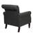 Enoks Traditional Upholstered Black Faux Leather Armchair with Nailhead Trim-1236659950